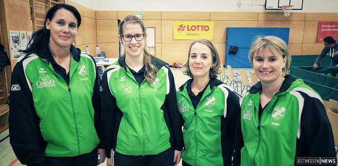 Carmen Bott Lena Auth, Heike Hartmann, Claudia Ackermann (v.l.) und die KSG Haunedorf spielen künftig in der Tischtennis-Oberliga.