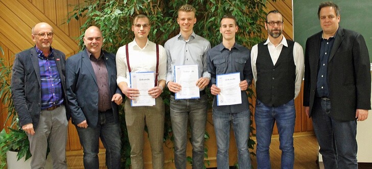 von links nach rechts: Herbert Büttner, Thorsten Krämer, Robert Wilhelm, Justus Bott, Markus Henkel, Uli Scholz Alexander Kress (BBZ)